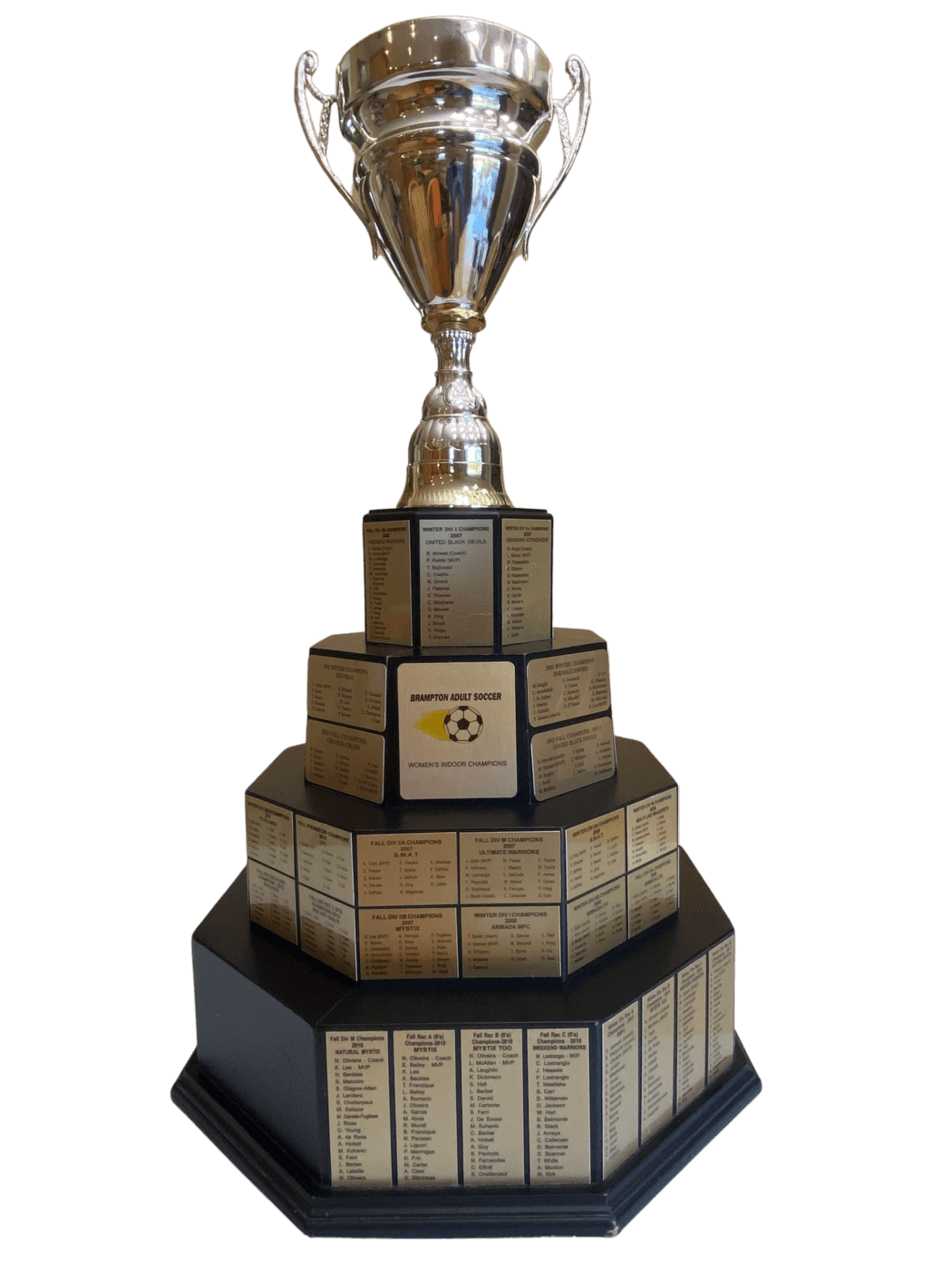 Brampton Adult Soccer Women's Indoor Championship Trophy