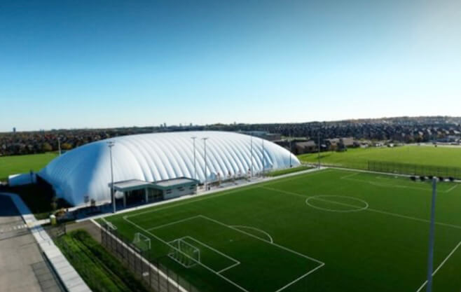 7 a-side soccer at the Save Max dome.