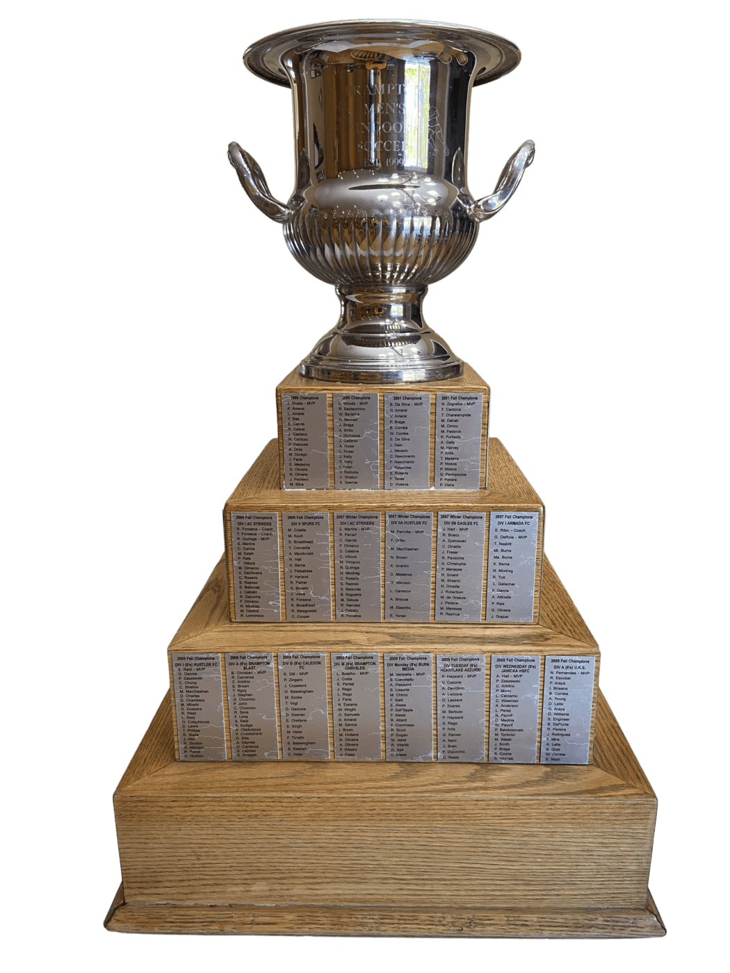 Brampton Adult Soccer Men's Indoor Championship Trophy