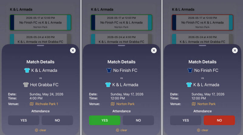 BAS iOS App: New Features for Soccer Players - Brampton Adult Soccer
