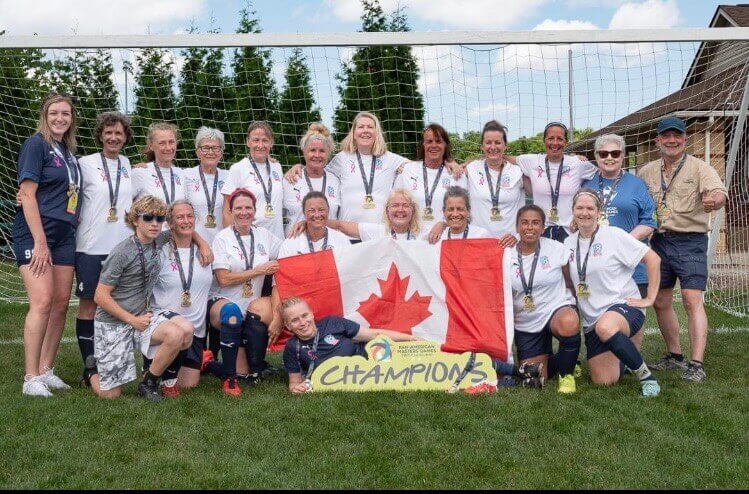 Brampton Adult Soccer players helped deliver a gold medal at the PAN America Masters Games 2024 in Cleveland, Ohio