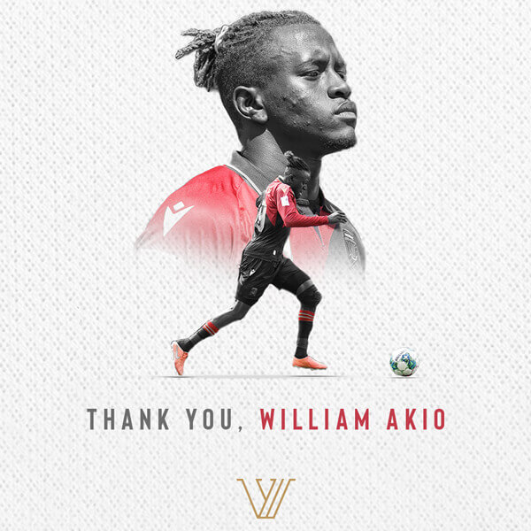 Heartfelt thanks from Valour FC for William Akio